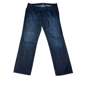 7 For All Mankind Slimmy Jeans Mens Size Dark Wash Denim Casual 36x30